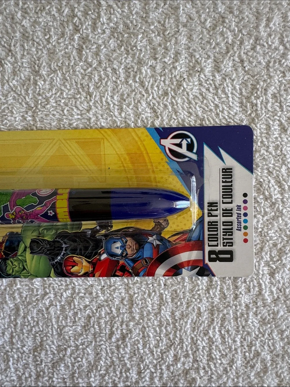 Marvel Avengers Multi-Color 8-Ink Pen - Purple and Black
